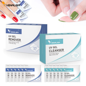 Venalisa <strong>Nail</strong> <strong>Gel</strong> Remover Tissue Box <strong>Gel</strong> Polish Sticky Layer <strong>Cleanser</strong> 120pcs Napkin <strong>Nail</strong> Art Tools Factory Price - Product Image 2