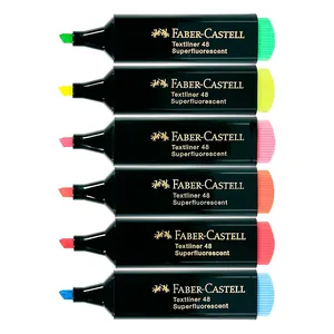 ปากกาไฮไลท์หลากสี6สี,ปากกาไฮไลต์สีพาสเทลปรับแต่งโลโก้ได้