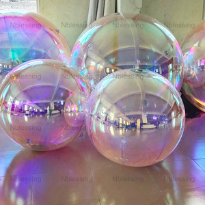 Customized Event Wedding Scene Decoration With Shiny Metal Inflatable Sliver <b>Ball</b> <b>Mirror</b> Balloon Customized Inflatable Sliver Ba - Product Image 2