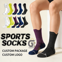 Chaussettes de compression personnalisées de haute qualité pour jeunes, grande taille, pour le basketball et la course, respirantes, avec semelle en tissu éponge et logo, collection Printemps