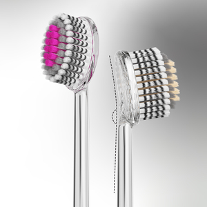 <span class=keywords><strong>Brosse</strong></span> à dents haut de gamme ECO Texture, étiquettes privées, logo personnalisé, avec poils arrondis et manche en plastique cristallin cylindrique - Product Image 6