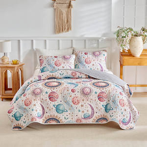 <strong>Celestial</strong> Sky &amp; Starry Night Bedspread Set Whimsical Moon Embroidery on Nordic Style <strong>Bedding</strong> for Cozy Bedroom - Product Image 1