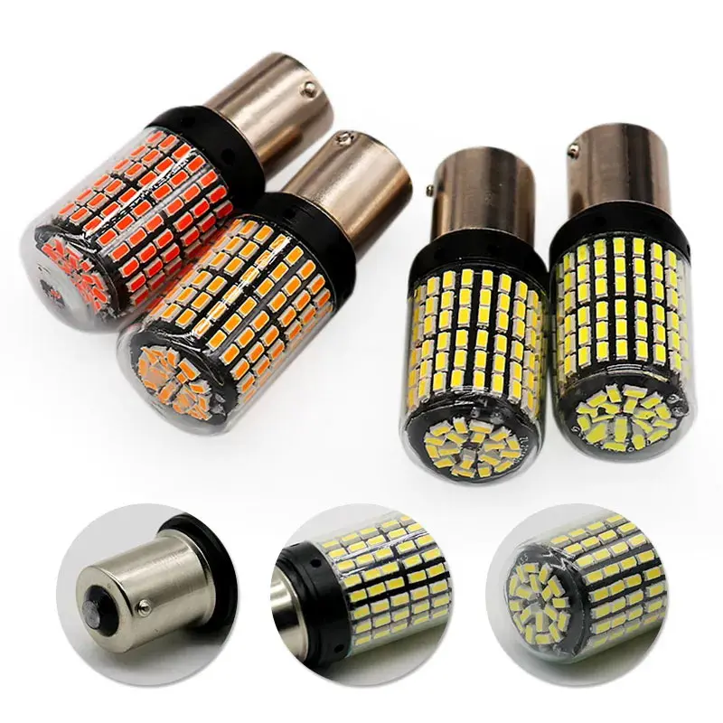 Super lumineux 2022 voiture led ampoule 12-24v 1156 1157 7440 7443 t20 ba15s bau15s canbus sans erreur 2835 54smd clignotant ampoule