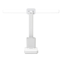 Lampe de lecture d'intérieur populaire à piles, pliable, avec horloge, double tête, moderne, à commande vocale, protection oculaire, lampe de chevet