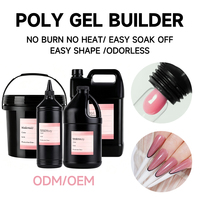 Kit de gel poly pour ongles Makeauty Private Label, faible odeur, sans HEMA, sans TPO, gel UV acrylique professionnel pour extension d'ongles, gel de construction