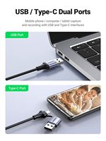 Tarjeta Capturadora de Video UGREEN 4K HDMI a USB-A/USB-C, Tarjeta de Captura HDMI Full HD 1080P USB 2.0 para Grabación de Video y Audio