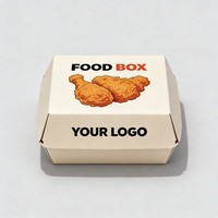 Boîte en papier personnalisée de qualité alimentaire pour plats à emporter, impression à l'encre de soja, pour poulet frit, hot-dogs coréens, hamburgers français, emballage de restauration rapide, boîtes à emporter