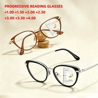 Vente en gros d'usine - Montures optiques élégantes pour femmes, style œil de chat, verres progressifs multifocaux à mise au point automatique pour la lecture, pour dames
