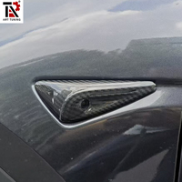 Pour Tesla modèle 3 Highland 2023 + voiture côté garde-boue caméra évent couverture extérieur sec en Fiber de carbone couverture complète