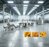 Ligne de production de snacks frits : Friteuse continue pour aliments extrudés et soufflés, chips triangulaires, Bugles – Équipement de traitement complet