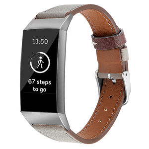 ShanHai – bracelets de rechange compatibles avec <span class=keywords><strong>Fitbit</strong></span> <span class=keywords><strong>Charge</strong></span> 3 <span class=keywords><strong>4</strong></span>, bracelet de Fitness en cuir véritable pour femmes et hommes - Product Image 4