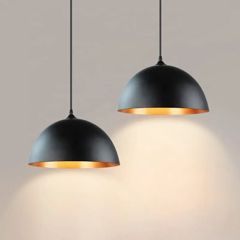 Industrial Pendant Light Fixture, Farmhouse Decor Adjustable Metal Hanging Lamp, Vintage Pendant Lighting for Kitchen Restaurant