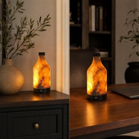 Lampe d'ambiance en onyx en forme de bouteille avec contrôle tactile, alimentée par batterie, lampe décorative translucide pour la maison, les restaurants et les bars