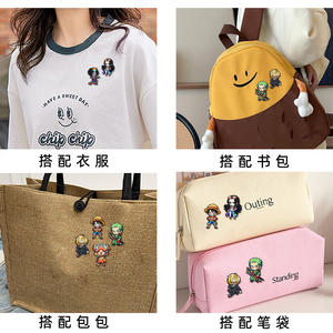 6 Nuevos Diseños de Alta Calidad, Pin Metálico de <span class=keywords><strong>Anime</strong></span> de One Piece con Luffy, Zoro, Nami y Robin, Decoración para Mochila - Product Image 4