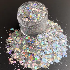 1kg Bag Packing Wholesale Loose Chunky Chameleon Glitter Holographic Nail Glitter for Decoration