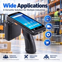Lecteur portable RFID UHF UNIWA RF550 Android 13, portée longue de 20 m, PDA robuste IP67, 4 Go 64 Go