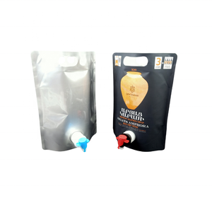 Tùy chỉnh 3L tự đứng hộp trong túi đôi chèn dưới dày Tay Bướm van nước trái cây túi rượu với Van vòi phun Túi - Product Image 5
