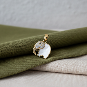 LUOYUNE - Delicado Collar con Colgante de <span class=keywords><strong>Elefante</strong></span> en Latón Chapado en Oro de 18K, con Micro Pavé de Circonitas, Ideal para Regalo de Cumpleaños, Venta al Por Mayor - Product Image 4