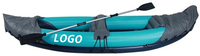 Bateau de kayak gonflable portatif pour deux pliables et durables pour l'exploration de voyage et de jeux d'eau