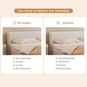 Modern Simple Solid <b>Wood</b> Platform Ottoman White Upholstered <b>Bed</b> <b>Frame</b> <b>with</b> <b>Storage</b> Underneath Gas Lift <b>Storage</b> <b>Bed</b> <b>with</b> Drawers - Product Image 3