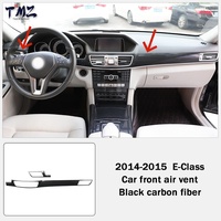 2 pièces de garniture de tableau de bord en plastique imitation carbone, autocollant intérieur pour Mercedes-Benz Classe E 2014-2015 (conduite à gauche et à droite)