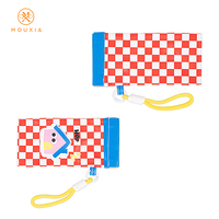 Pochette à lunettes imprimée de dessins animés mignons en gros, avec logo personnalisé, cordon détachable, sac pour lunettes de lecture pour enfants, cadeau pour magasin d'optique