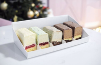 Boîte d'emballage pour pâtisserie IMEE, gâteau de luxe, éclair, confiseries, nourriture, avec fenêtre transparente