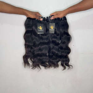 Cheveux indiens bruts non traités, ondulés, avec cuticules alignées, Fournisseurs de cheveux humains brésiliens, Lots de cheveux ondulés non traités - Product Image 1