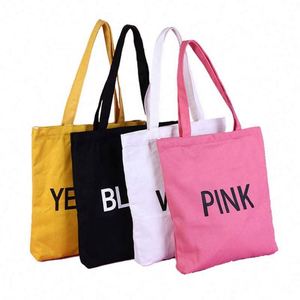 Bolsa de Mano Grande de Lona de Algodón con Correa Larga para el Hombro, Bolsa de Compras de Gran Capacidad para Chicas y Amigas, para Mujeres que Viajan - Product Image 2