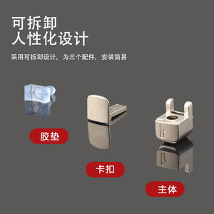 Clips de fixation réglables en alliage de zinc pour étagères, supports durables pour cloisons de salle de bain, connecteurs à angle droit - Product Image 4