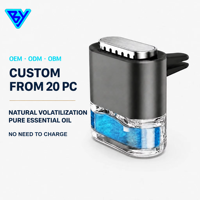 Diffuseur de parfum pour voiture en métal avec logo personnalisé, flacon vide de 5 ml pour parfum liquide à la rose, clip de ventilation, rechargeable, longue durée