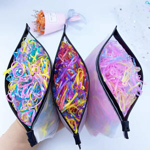 ยางรัดผมแบบใช้แล้วทิ้ง ทนทาน สำหรับเด็กผู้หญิงและเด็กทารก ดีไซน์กล่องแบบต่อเนื่อง แรงยึดเกาะดีเยี่ยม - Product Image 1