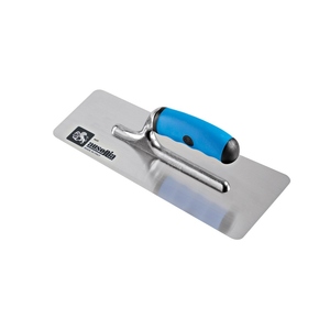 Truelle à plâtre Ausonia 20x8 cm avec lame trapézoïdale en acier inoxydable, coins arrondis, fabriquée en Italie - Product Image 1