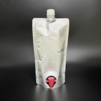 Pochette en aluminium pour café chaud 750 ml 1 L avec bec verseur, sac en aluminium métallisé pour vin avec bec Vitop