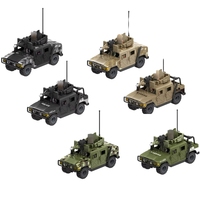 Kits de construction de voitures de l'armée SWAT, briques de combat, modèle de camion militaire, jouets, cadeaux, unisexe, plastique ABS, ensemble multi-pièces