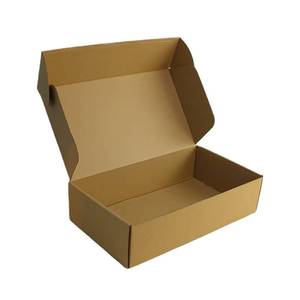 Boîte en carton ondulé recyclable avec impression de logo personnalisée et gaufrage pour l'emballage de cosmétiques et de vêtements - Product Image 1