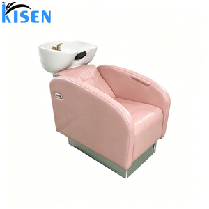 Fauteuil de lavage professionnel KISEN en PU, réglable, pour salon de coiffure et équipement de spa capillaire - Product Image 4