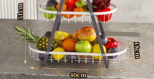 Moderno y Clásico Estante de Almacenamiento de Frutas para Escritorio, de Tres Niveles, Ovalado, con Drenaje, para el Hogar - Product Image 5