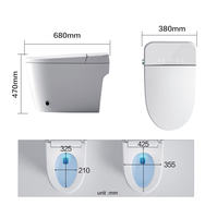 Compostage japonais monté au sol sans limitation de pression d'eau Séchage à l'air chaud Bidet de toilette intelligent