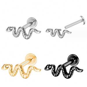 Vente en gros d'usine : Piercings en titane ASTM F-136 en forme de L pour lèvres et anneaux de nez - Product Image 1