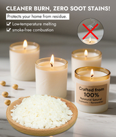 Cire de soja de qualité cosmétique en gros, 10 kg, cire de soja pure, flocons de cire de soja dure pour bougies moulées