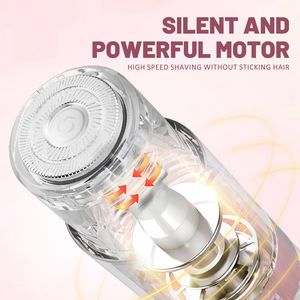 शॉवर और यात्रा वाटरप्रूफ शेवर के लिए 1 में 2 इलेक्ट्रिक रेजर और महिलाओं के लिए बिकनी ट्राइमर - Product Image 3