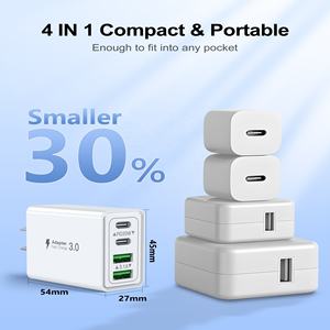 Caricatore HNT GaN 40W a 4 Porte PD, Caricatore Rapido QC da Parete UK/JP/US/EU Tipo C per iPad Pro <span class=keywords><strong>iPhone</strong></span> 15 14 13 12 11 Pro Max - Product Image 4