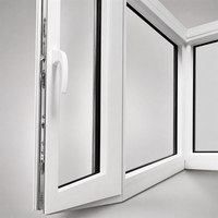 Fenêtre à battant en aluminium avec cadre en alliage d'aluminium thermolaqué, triple vitrage isolant, insonorisée, design minimaliste