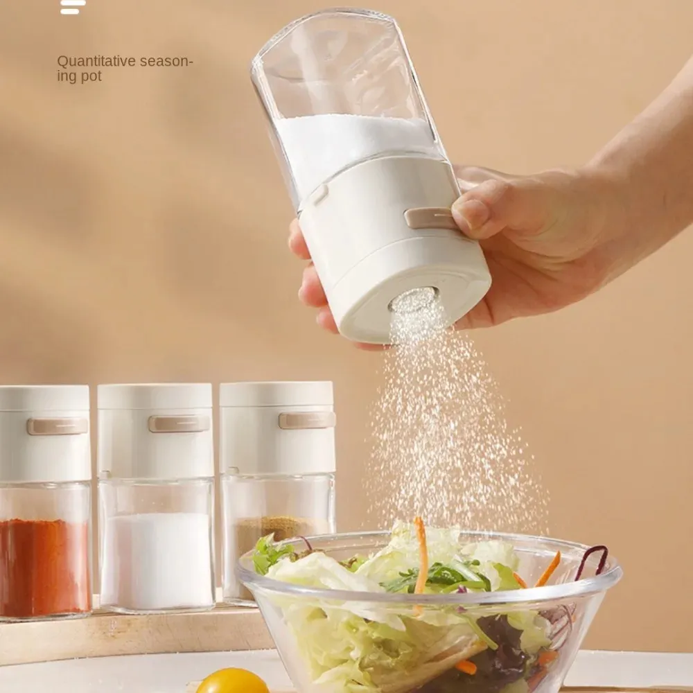 Visible Quantitative Seasoning Tank 0.5g Per Press Salt Pepper Shaker Press Type Seasoning Spice Bottle