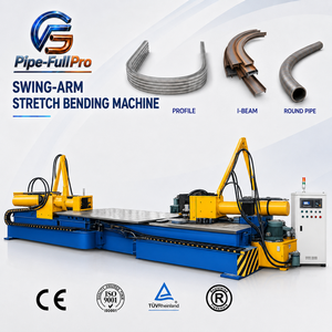 Machine de cintrage de profilés de construction à bras oscillant pour la formation de poutres en acier, de profilés en U, de poutres en I et de poutres en H - Product Image 1