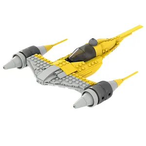 GoldMoc Midi Naboo N-1 Starfighter Stand Full Gobricks MOC-110240 Star Building Blocks Toy Fighter Wars Bricks Toys