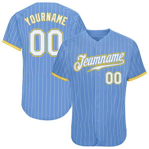 Maillot Baseball Homme Sublimation Imprimé Brodé Baseball T-shirt Bouton Rayé Baseball Shirt Manches Courtes Personnalisé - Product Image 6