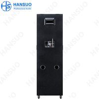 Speaker Karaoke Portabel Dual 15 inci 100-300W Daya Tinggi USB RGB LED HS-TD15A9