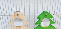 Jouet miroir pour oiseaux de style Noël, amusant et décoratif pour cages. Approvisionnement direct d'usine, les demandes sont bienvenues.